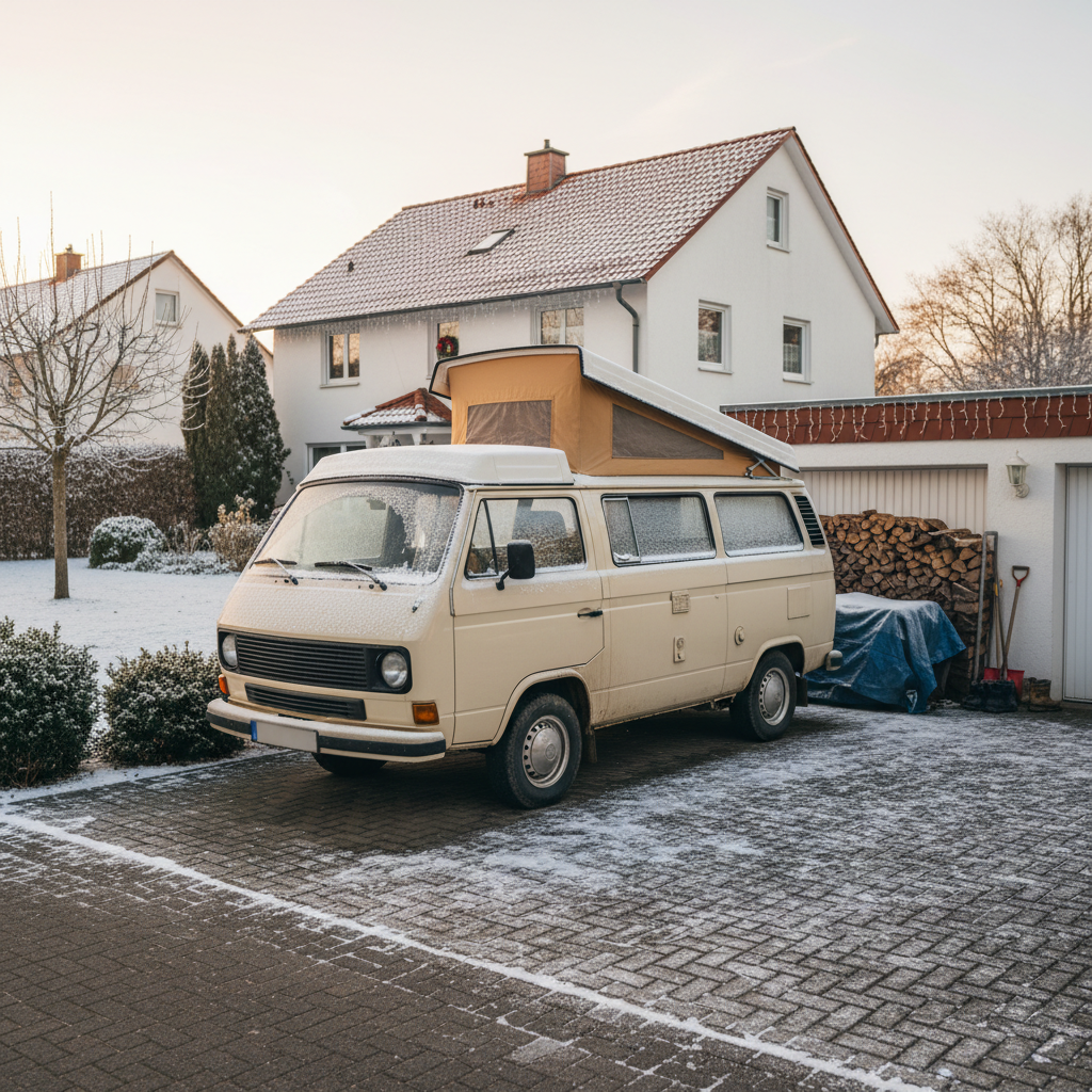 Wohnwagen Stellplatz mieten im Winter