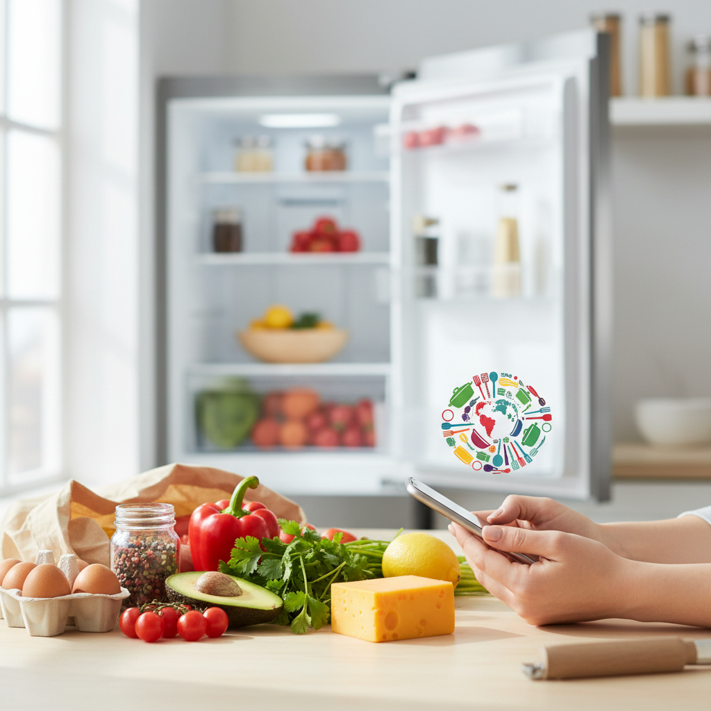 recette avec les ingrédients du frigo application ia