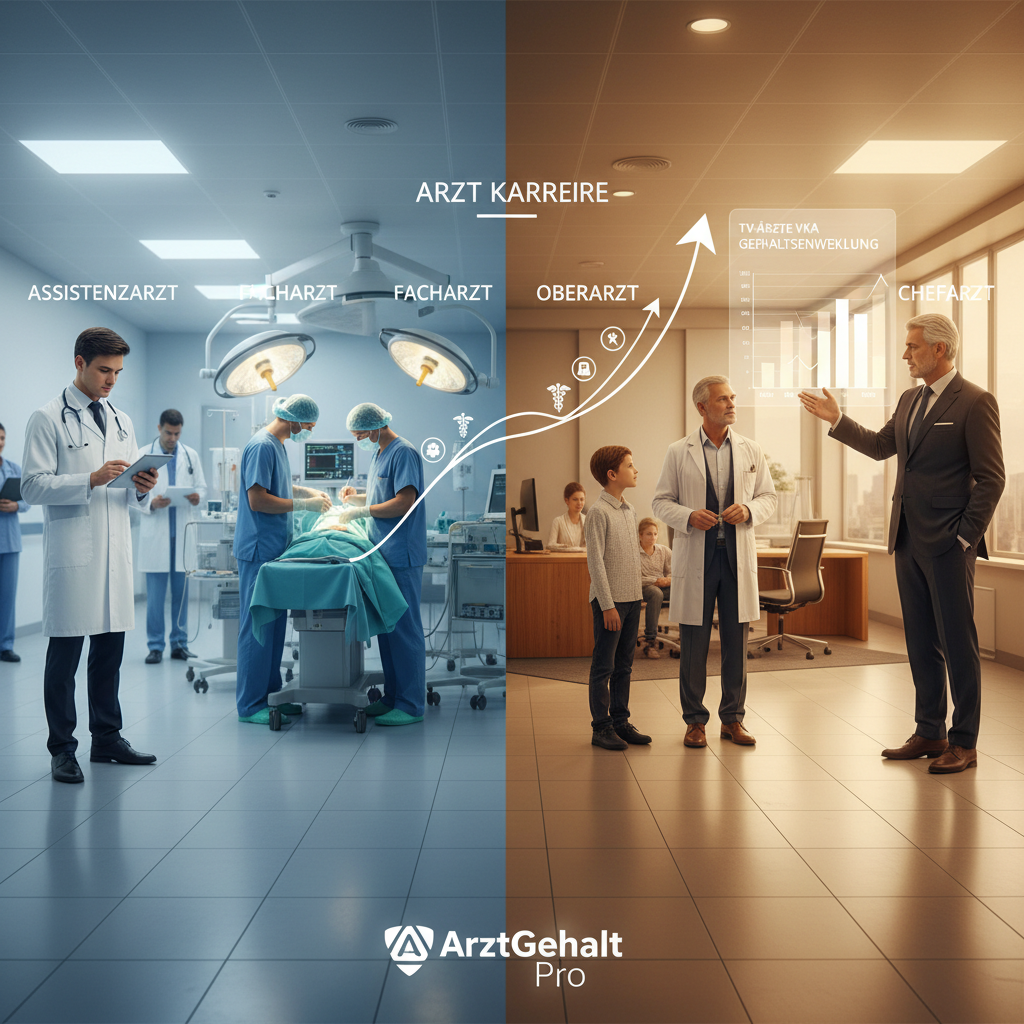 Arzt Karriere: Stufen, Facharzt & Gehaltsentwicklung 2025
