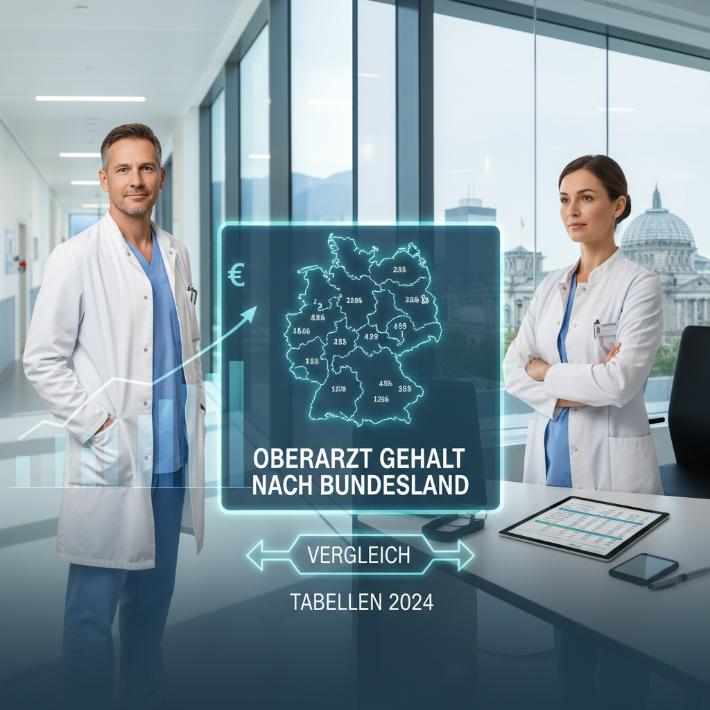 Oberarzt Gehalt nach Bundesland: Vergleich & Tabellen 2024