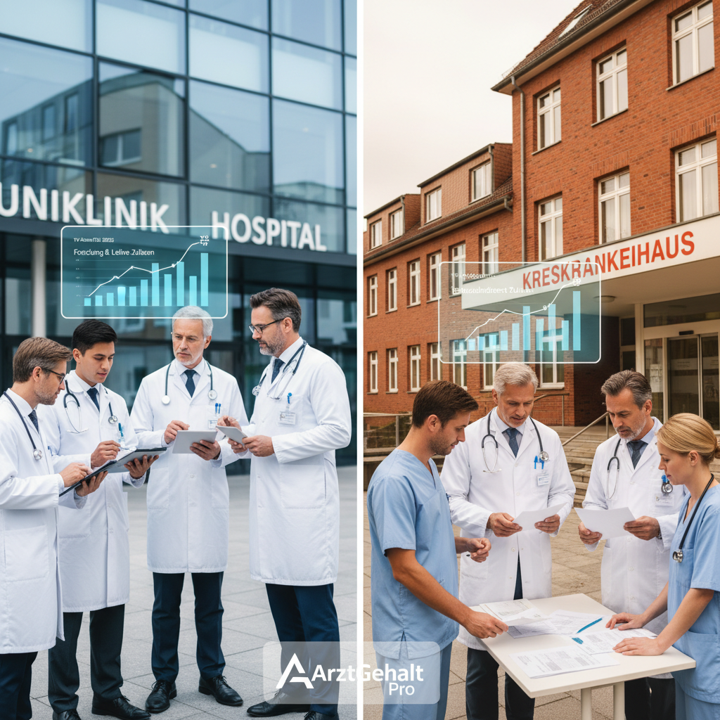 Gehalt Arzt Uniklinik vs Krankenhaus: Tarifvergleich 2025
